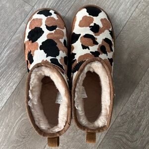 UGG Cow Print Ultra Mini Boots